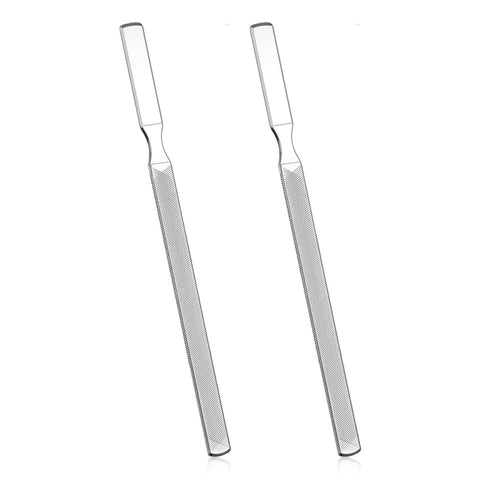 2Pcs Toenail Files for Thick Toenails Toe Nail File for Thick Nails Heavy Duty Toe Nails Filer Stainless Steel Naill File Metal Toenail Files for Men Women, Manicure Pedicure Tool, 7” Long
