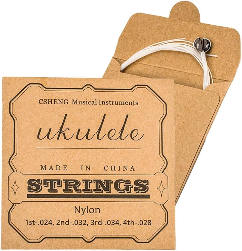 Ukulele Full String Set Nylon Ukulele Strings Chord Wire for Soprano Concert & Tenor Ukuleles Replacement Repair Accessory Spare Parts - 4 Strings