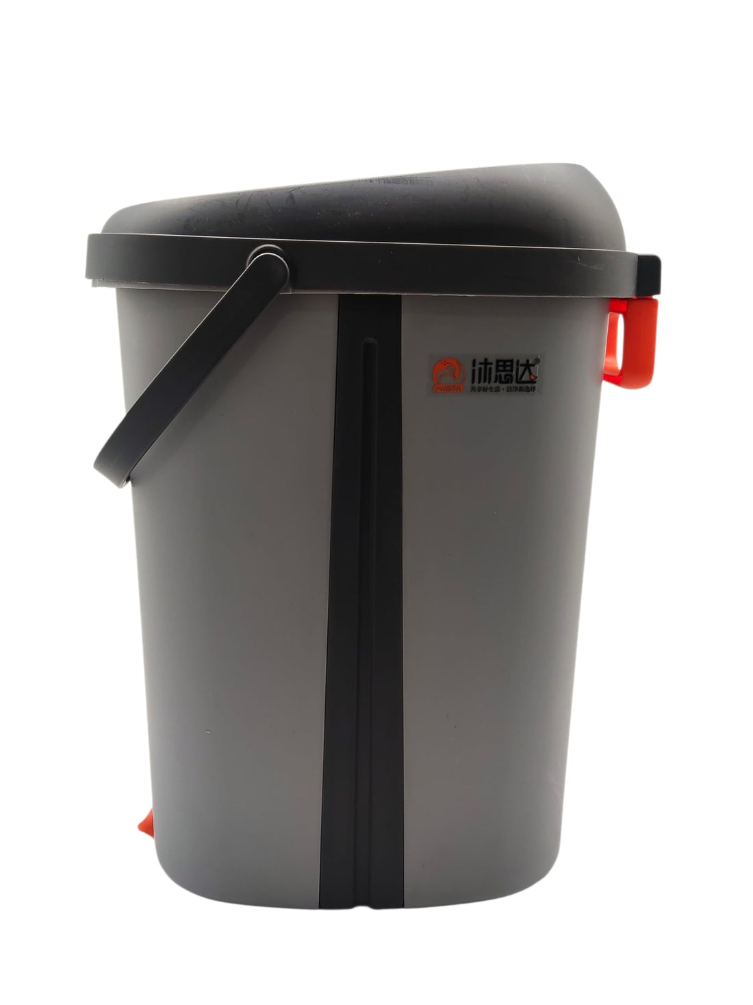 Generic Plastic Bucket with 2 Replacements and Squeezer - Grey