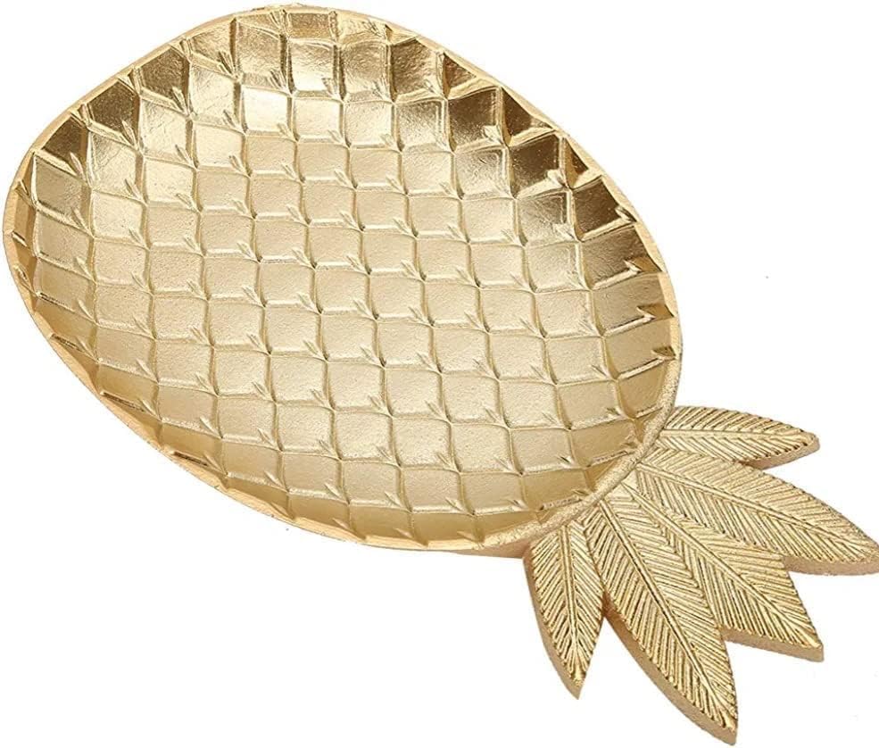 Next Store Set of 6 Mini Pineapple Shaped Trays Gold Elegant Luxury Serving Nuts Chocolate Serving Trays for Daily and Unique Hospitality