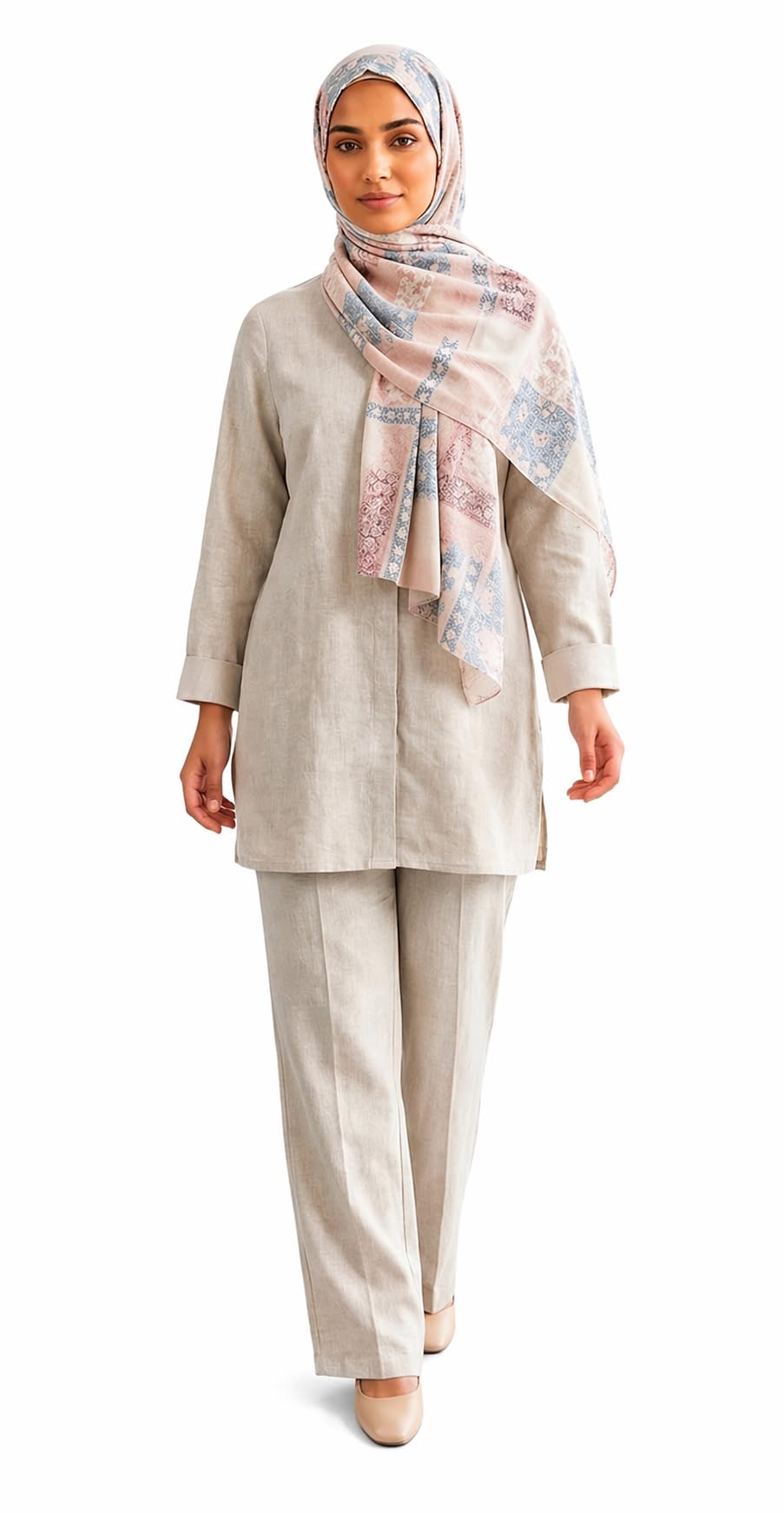 Ribbed Cotton Printed Hijab Scarf for Women – Soft Breathable Fabric, Digital Print, Lightweight Shawl, 190 x 75 cm – Hand Wash Recommended