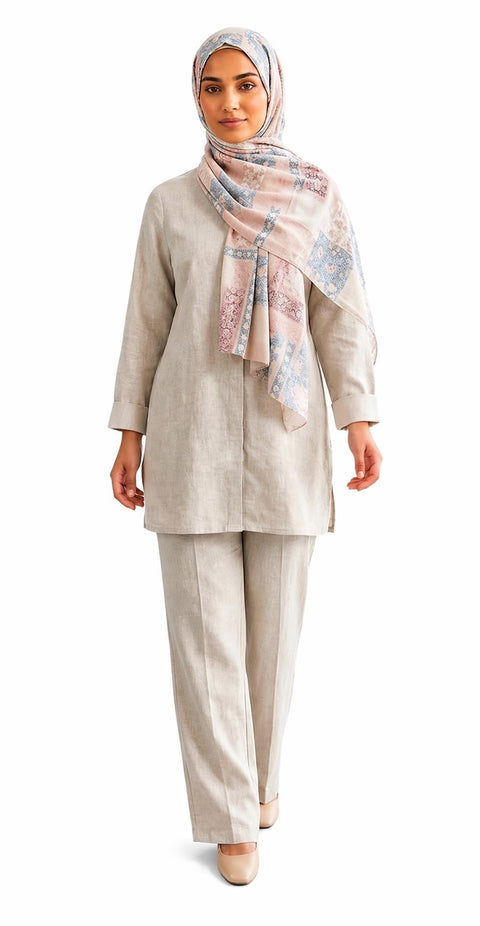 Ribbed Cotton Printed Hijab Scarf for Women – Soft Breathable Fabric, Digital Print, Lightweight Shawl, 190 x 75 cm – Hand Wash Recommended