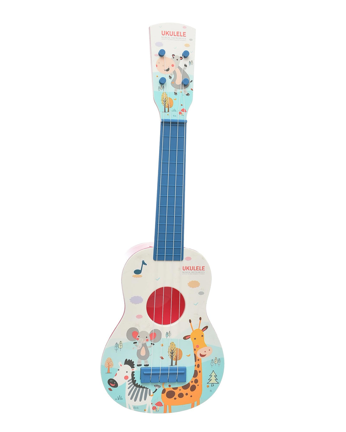 Little Islander Real Wood Ukulele with Nylon Strings Colorful Design and Carrying Bag for Tropical Melodies - Multicolor