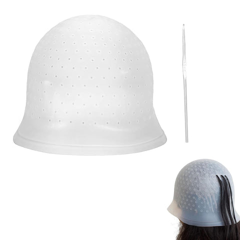 1Pcs Silicone Hair Staining Cap Hair Dyeing Cap with Hooks,Hair Tools,Suitable for Highlighted Hair,Suitable for Individuals or Hair Salons Create a Personalized Hairstyle