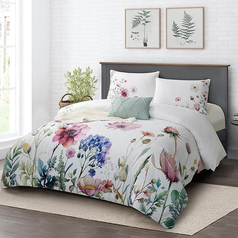 Comforter Set-3 Pcs Queen Size Washable Bedding Comforter Sets Soft Comforter Sets Include 1 Comforter 2 Shams Pillow