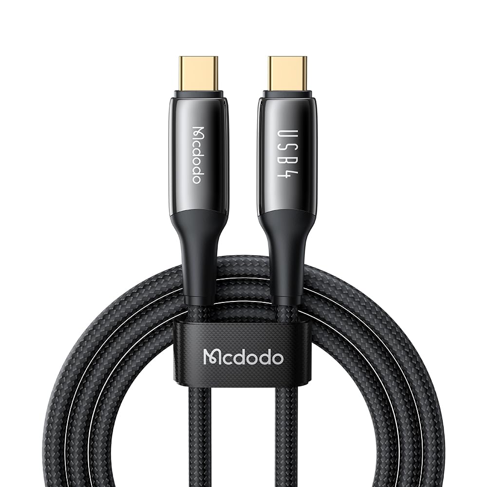 mcdodo USB 4 Cable 4ft,240W Fast Charging USB C to USB C Cable,40 Gbps Data Transfer 8K Video Ultra-Clear Output Audio Video Synchronization Suitable for Thunderbolt 4、iPhone 15、Laptop、Hub、Docking