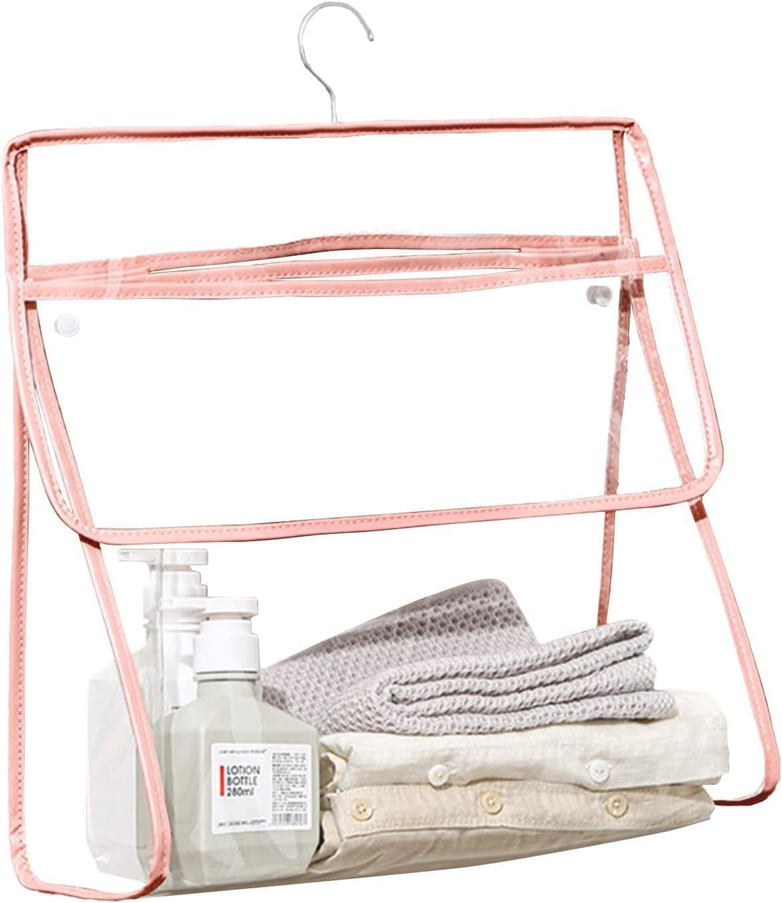 Wall Hanging Transparent Cosmetic Organizer, Waterproof Bathroom Storage Bag for Toiletries and Beauty Products, Dust Resistant Shower Caddy Alternative, Space Saving Design