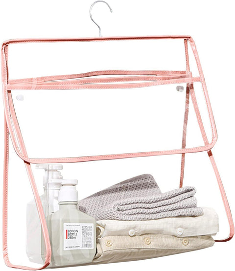 Wall Hanging Transparent Cosmetic Organizer, Waterproof Bathroom Storage Bag for Toiletries and Beauty Products, Dust Resistant Shower Caddy Alternative, Space Saving Design