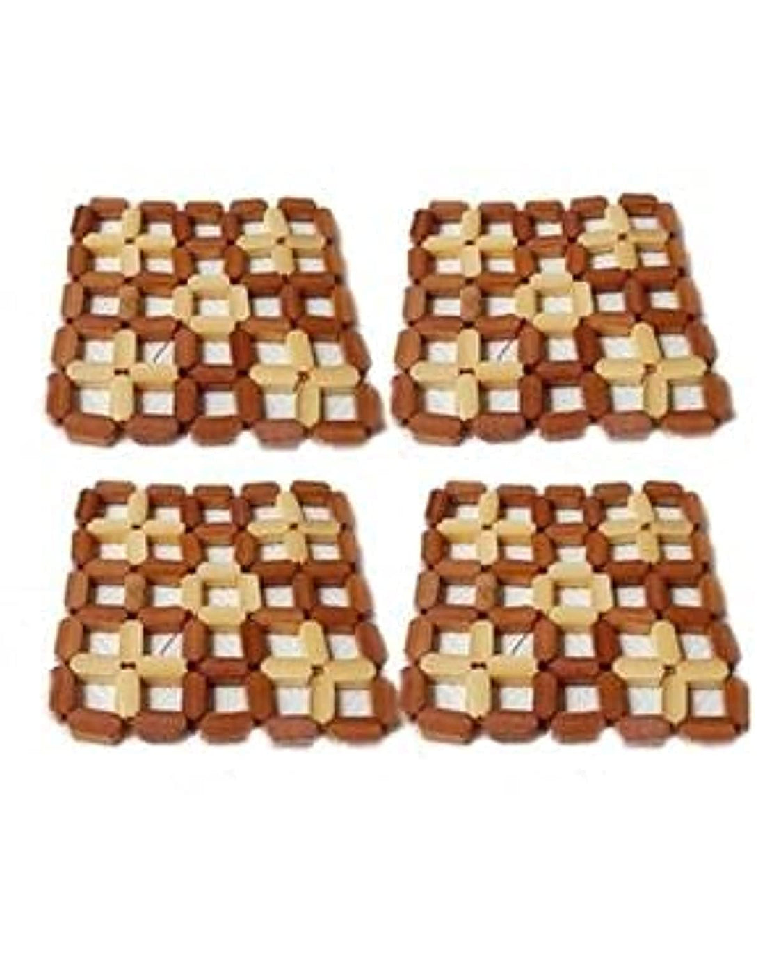 Generic Wooden Heat Pad For Table Protection4 Pieces