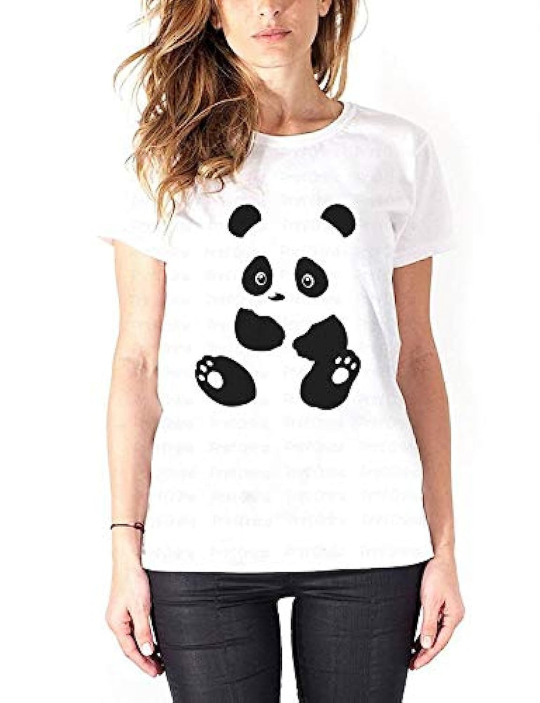Panda Print Print.Online T-Shirts For women -white