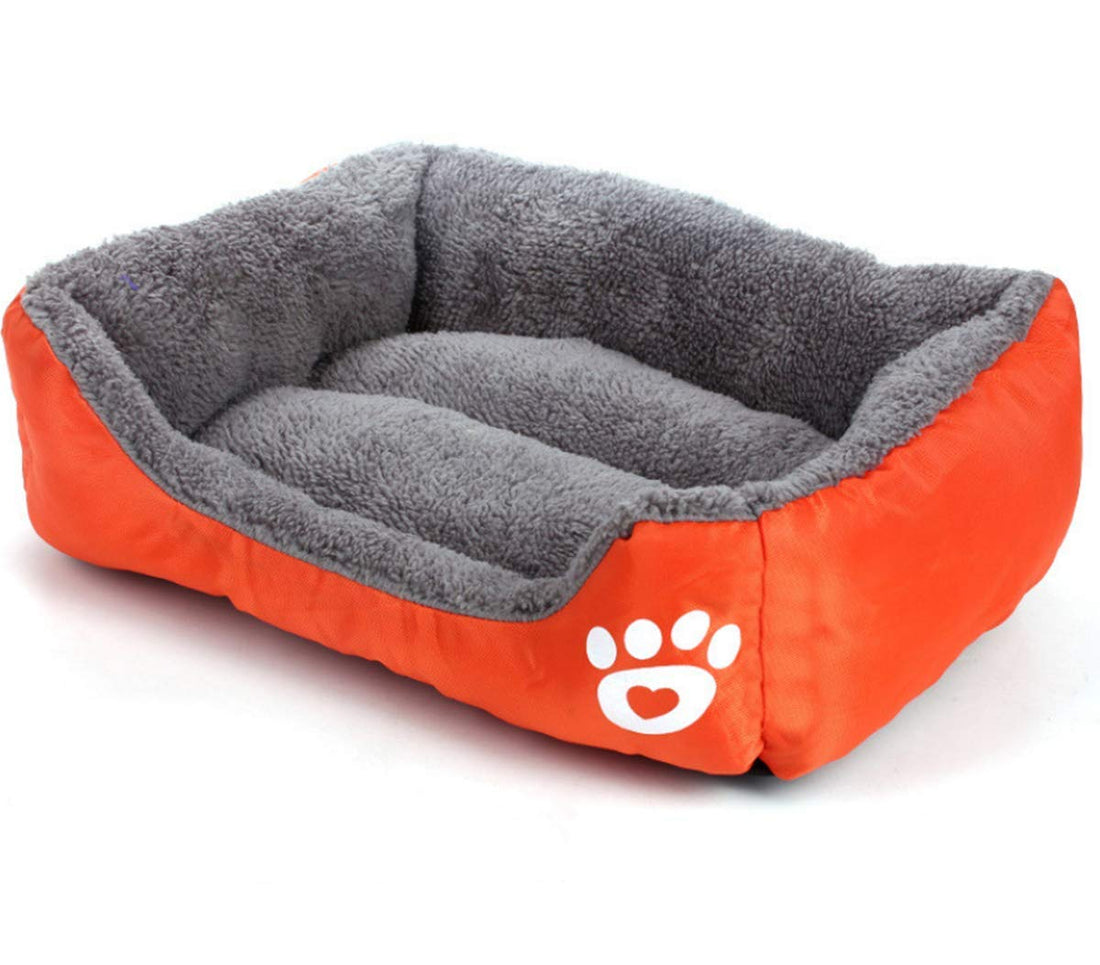 Moro Moro SKEIDO Cat Dog Bed Warm Cozy Dog House Soft Fleece Nest Dog Baskets House Mat Autumn Winter Waterproof Kennel (orange)