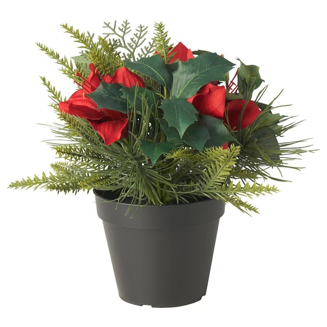 Digital Shoppy VINTERFINT Artificial Potted Plant, Indoor/Outdoor/Arrangement red, 12 cm (4 ¾ ").