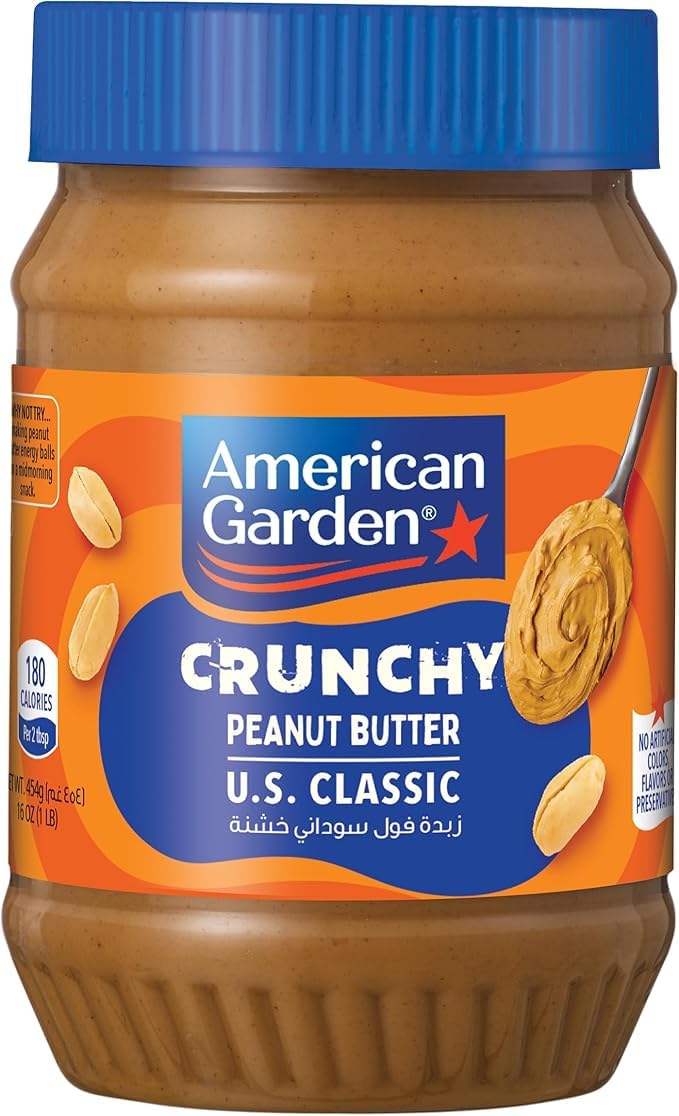 American Garden Chunky Peanut Butter, Vegan, Gluten Free, 454g