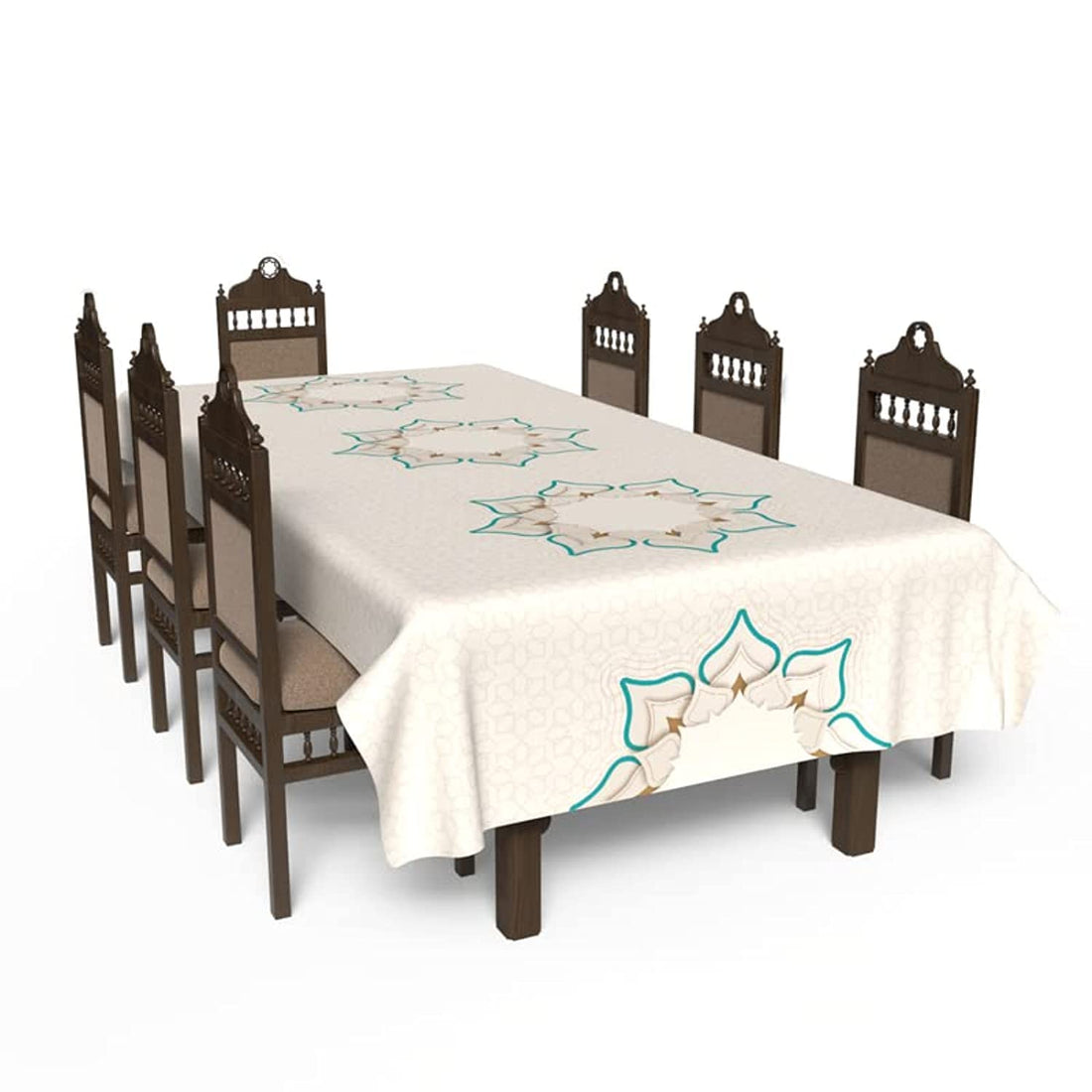 ART MOOD HOME Islamic Unique Dora Tablecloth Waterproof Multi Colors 140 x 300