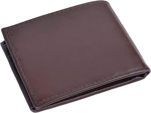 Classic Men's Bifold Wallet, Genuine Leather. (Brown)