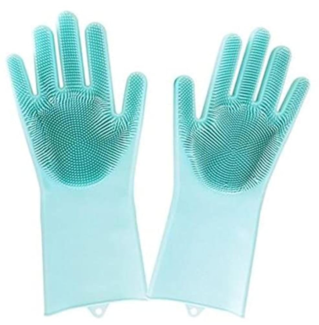 one year warranty_1 Piece Home Washing Cleaning Food Grade Silicone Gloves Garden Kitchen Dish935