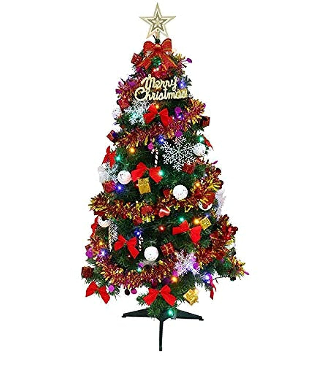 Wonka 1.2 meters christmas tree 60pcs set Christmas decoration with stand for party(120cm/60set)
