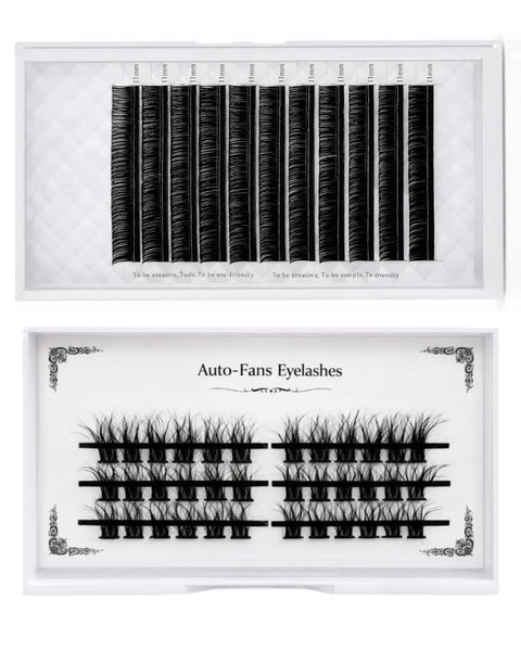 Eyelash Extensions Set 0.07C 11mm Hair by Hair Individual Lashes & Curly A Light Volume Lashes, Soft Lightweight Natural Curly Lash Extensions for Salon and Home Use