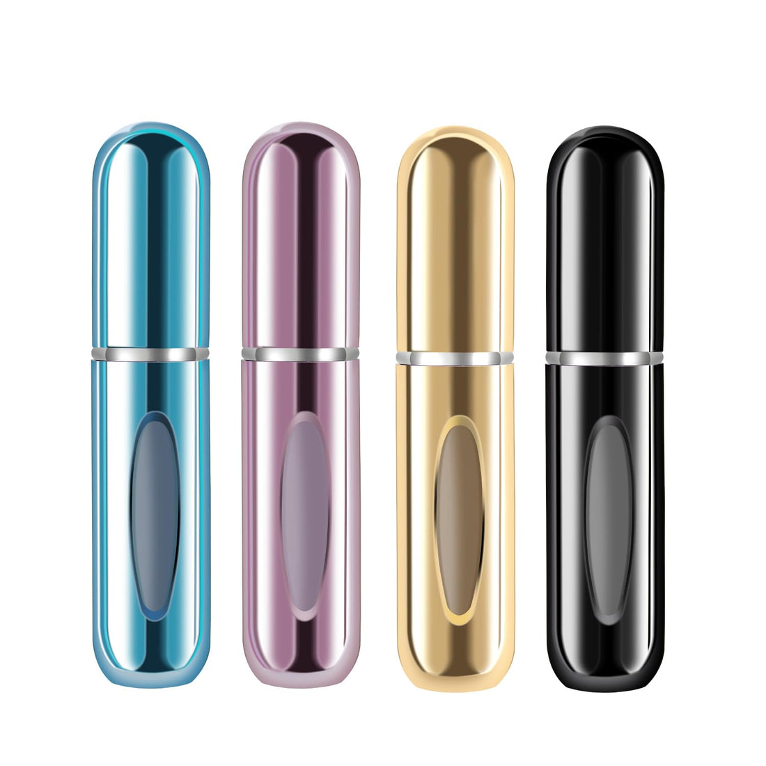 Yamadura Mini Refillable Perfume Portable Atomizer Bottle Refillable Perfume Spray, Refill Pump Case for Traveling and Outgoing (5ml, 4 Pack) Random color