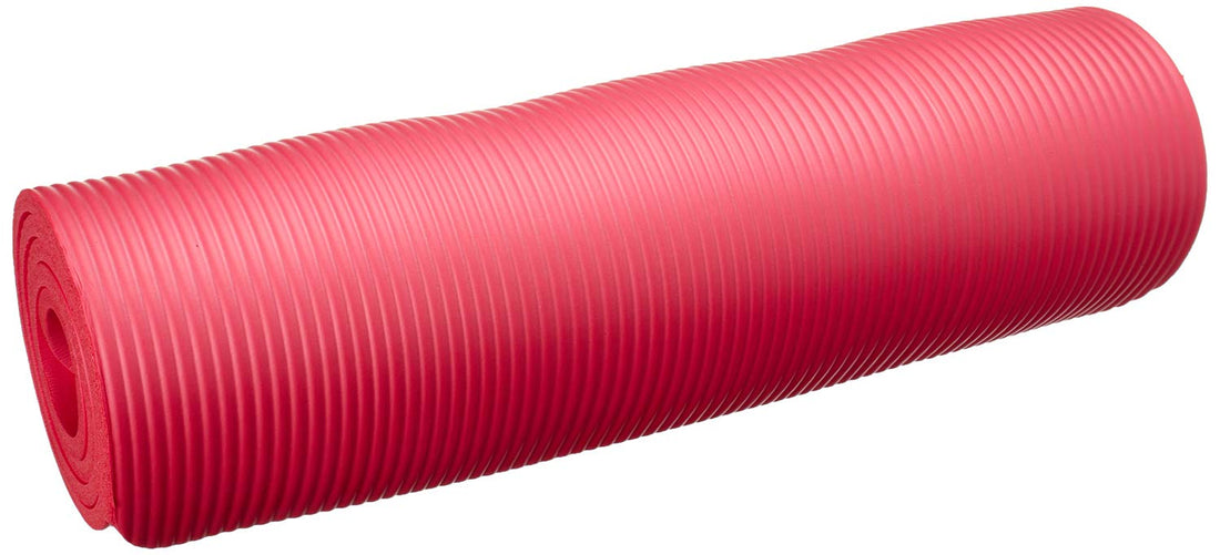 NBR Non Slip Yoga Mat, 10 mm - Red
