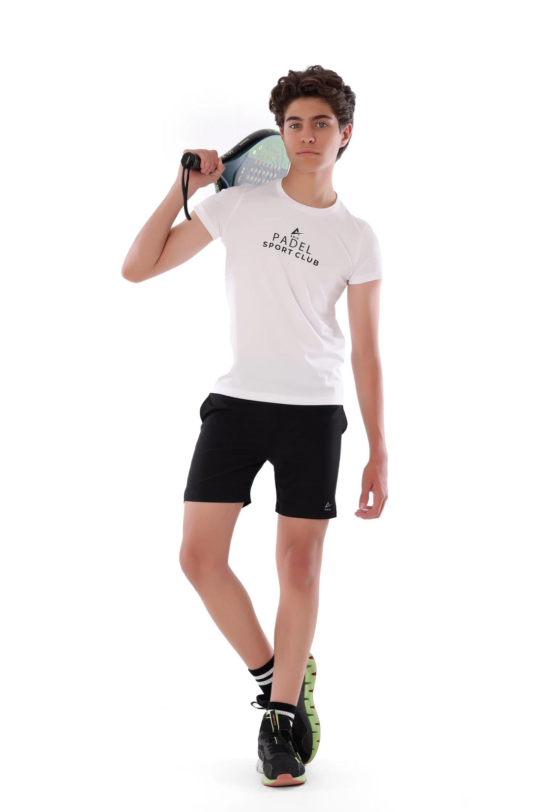 Boys White Padel Sport Club T-Shirt – Sporty Athletic Top for Boys & Girls