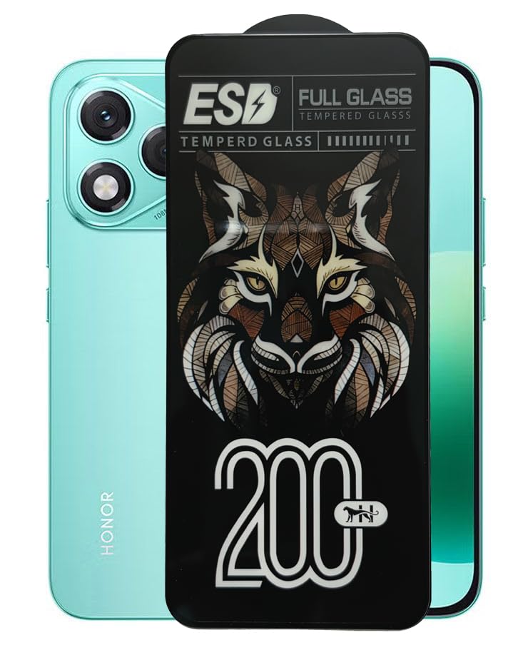 Tiger200 Tempered Glass Screen Protector for Huawei Honor Series Anti-Static Protection, Anti-Fingerprint, 360-Degree Shape Bending (Honor 400 Lite)