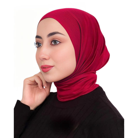"Kuwaiti Stylish Drawstring Snap Closure Anti-Rust Hijab - Pure Gel Hijab 1 Piece, Comfortable and Easy to Wear, Suitable for All Seasons