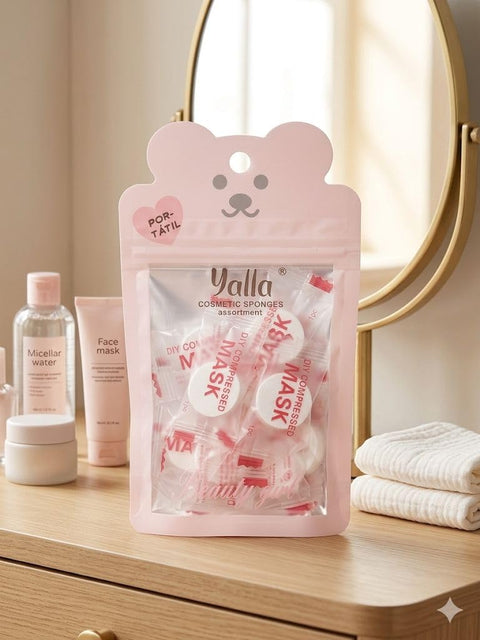 Sheet Mask - Compressed Face Mask Tablets, Portable Cosmetic Sponge, Multi-Colour, Skin Care