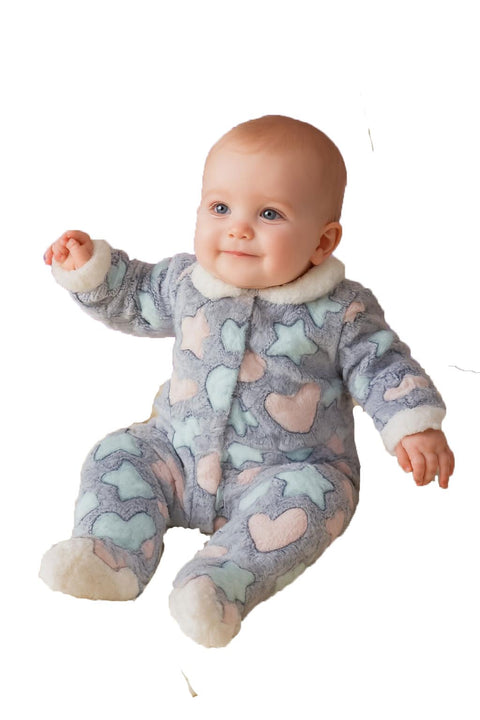 Baby Winter Fur Romper with Front Zipper | Newborn to 12 Months (Thomas & Splendor)