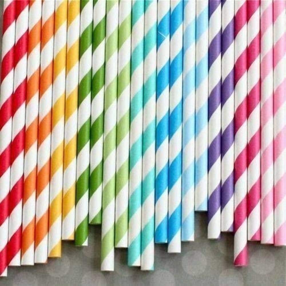 Mego Shalimo Paper Drinking Straws 20-Pieces, 10 ml Capacity