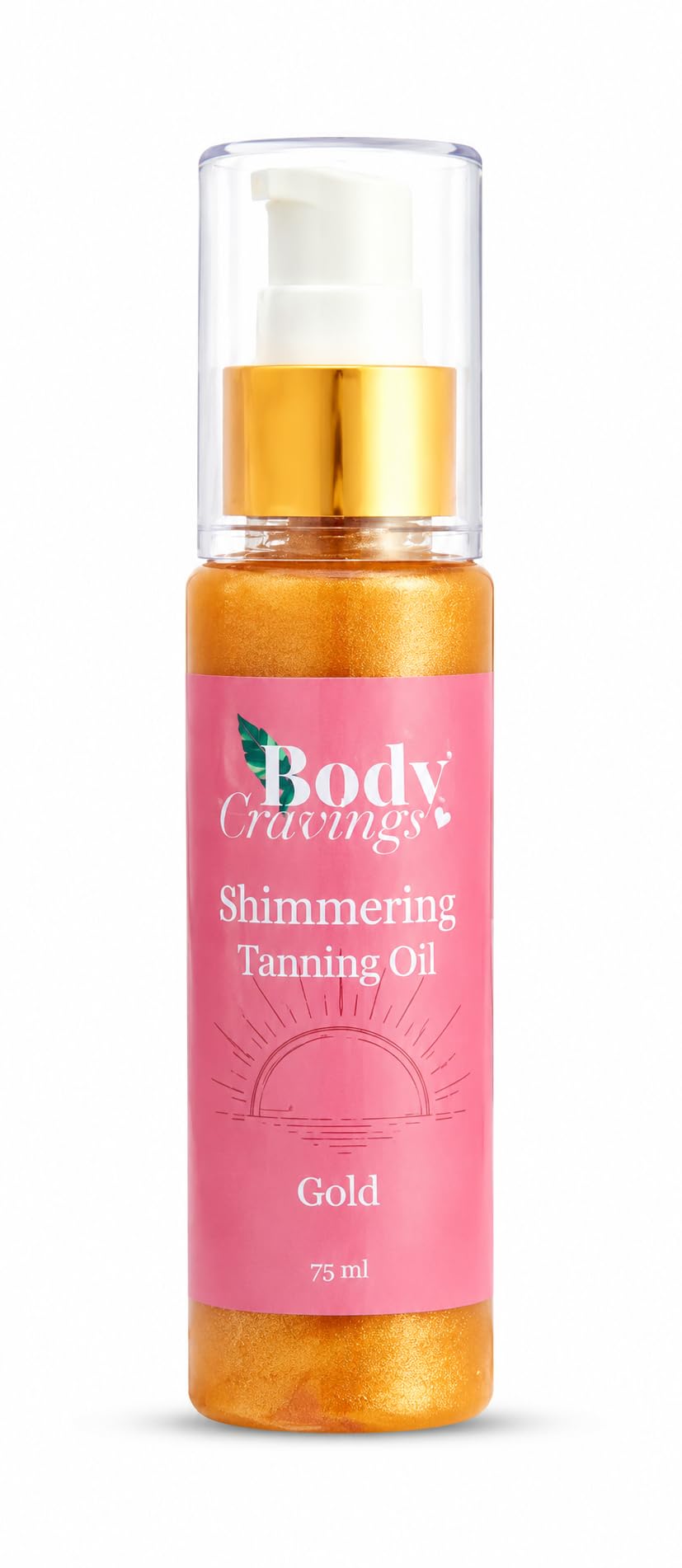 Body Cravings Gold Shimmering Tanning Oil | 75ml | Hydrating Bronzing Oil with Gold Shimmer | Natural Golden Glow | Lightweight Moisturizing Formula