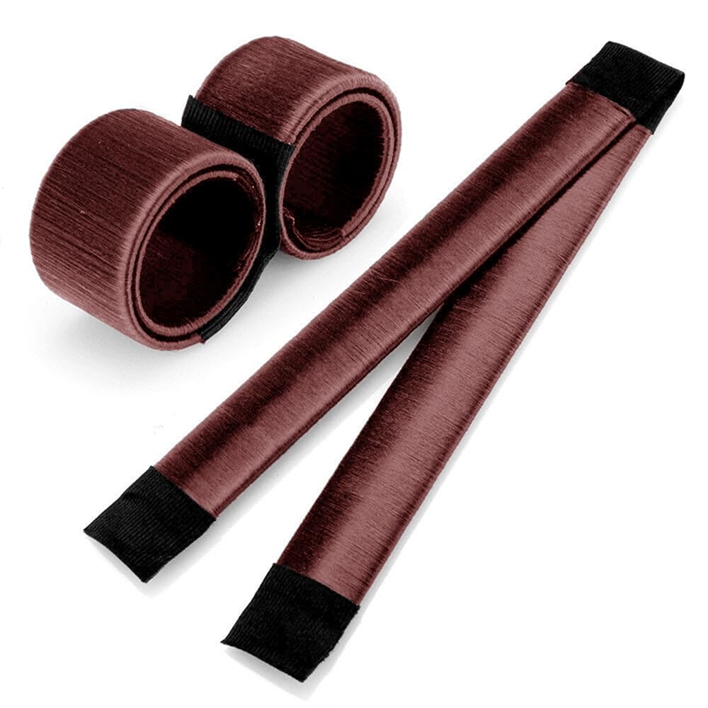 Magic Hair Bun, Hair Styling Ribbon, 21cm x 2.5cm, Quick Hair Bun Styling Tool for Women Add a Touch of Shine and Elegance to Your Bun (Maroon)