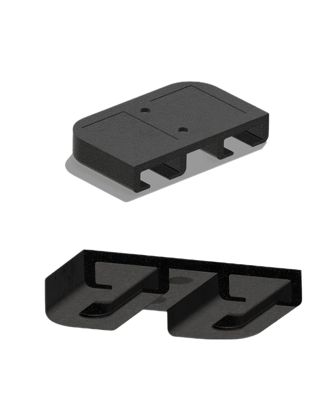 PS5/PS4 Controller Under Desk Mount Holder - Dual Controller Hanger with Strong Adhesive & Screw Option - Space-Saving Gaming Accessory, Durable ABS Plastic - Universal Fit (Black)