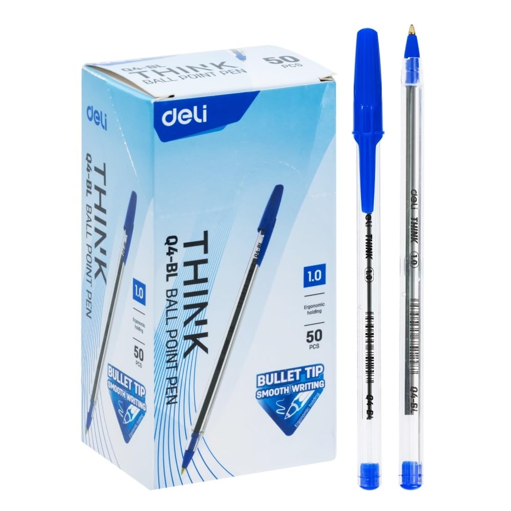 EQ4-BL #Ball Point Pen #Bullet tip:1.0mm; Blue Ink #BLUE - Pack (50 PCS)