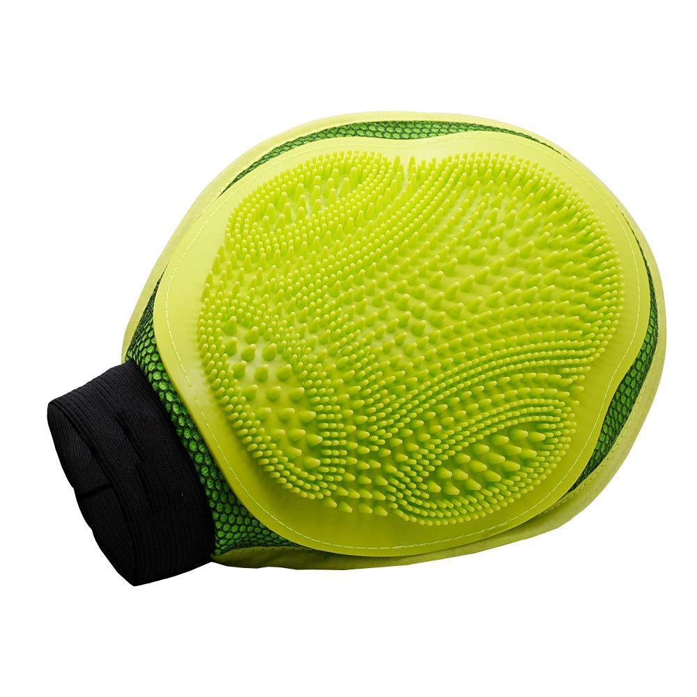 nunbell Pet Hair Remover Mitt,Pet Grooming Glove,Deshedding Glove Dog&Cat Deshedding Brush Glove Grooming Kit for Pets Washing Deshedding Massage-1 Glove Fits Both Hands