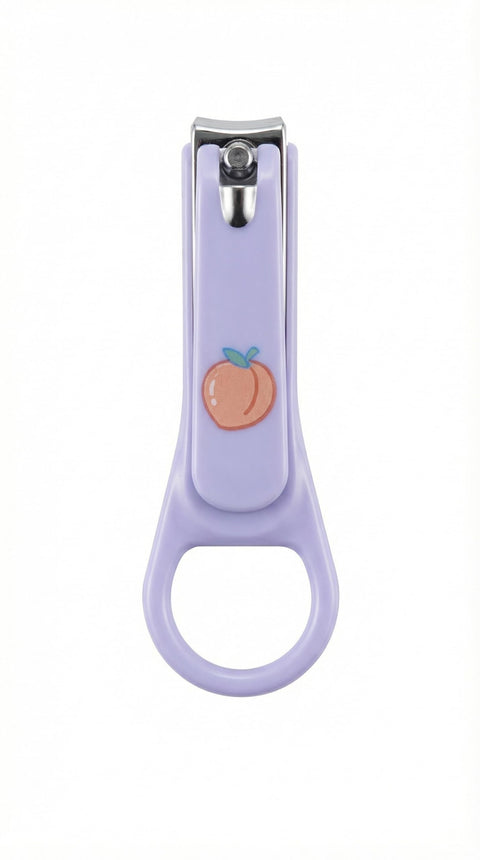 Nopatia Cute Cartoon Baby Nail Clipper - Safe and Comfortable Care Tool - Easy Control Geometric Handle for Precision Trimming Newborn and Infant Nails (Lavender)