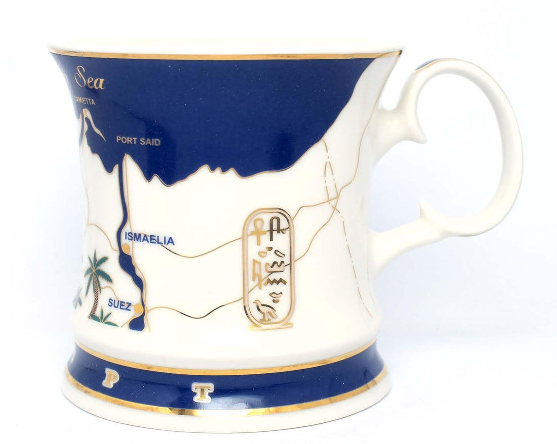 immatgar pharaonic Decorative Egyptian mug ancient Egyptian souvenirs gifts for women and men from Egypt Collectible Pharaohs - mother day gifts (Egypt Map - 250 MM)