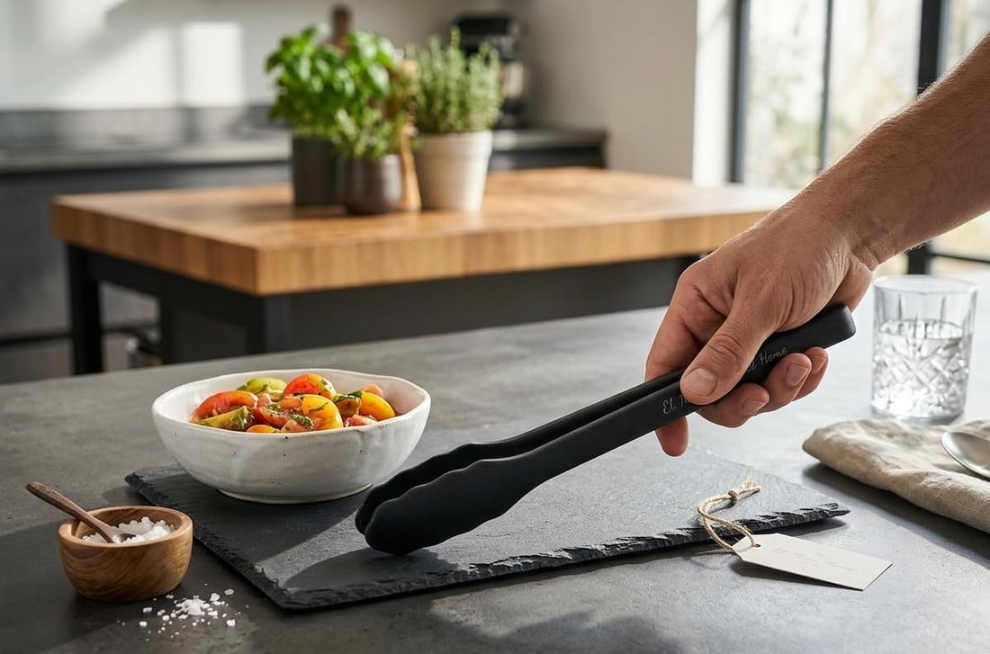 One-Piece Heat Resistant Silicone Tongs for Cooking and Serving, Durable Molded Design Kitchen Food Prep Tool, High Quality Thermal Silicone