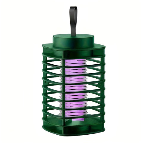 Plan A LED Mosquito Killer Lamp with 80cm Power Cord, 1800V 3W Insect Killer Lamp, Electric Hanging Trap Zapper for Home Restaurant, Hotel, Office Pest Control (White)