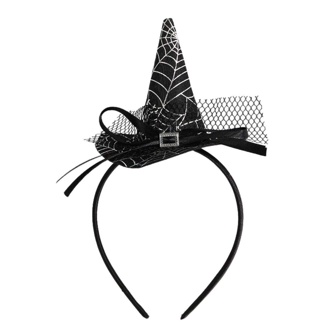 Wonka DIUEWOW Halloween Headbands for Women Kids Witch Hat Hairbands Black Small Witch Hair Hoops Halloween Hair Accessories