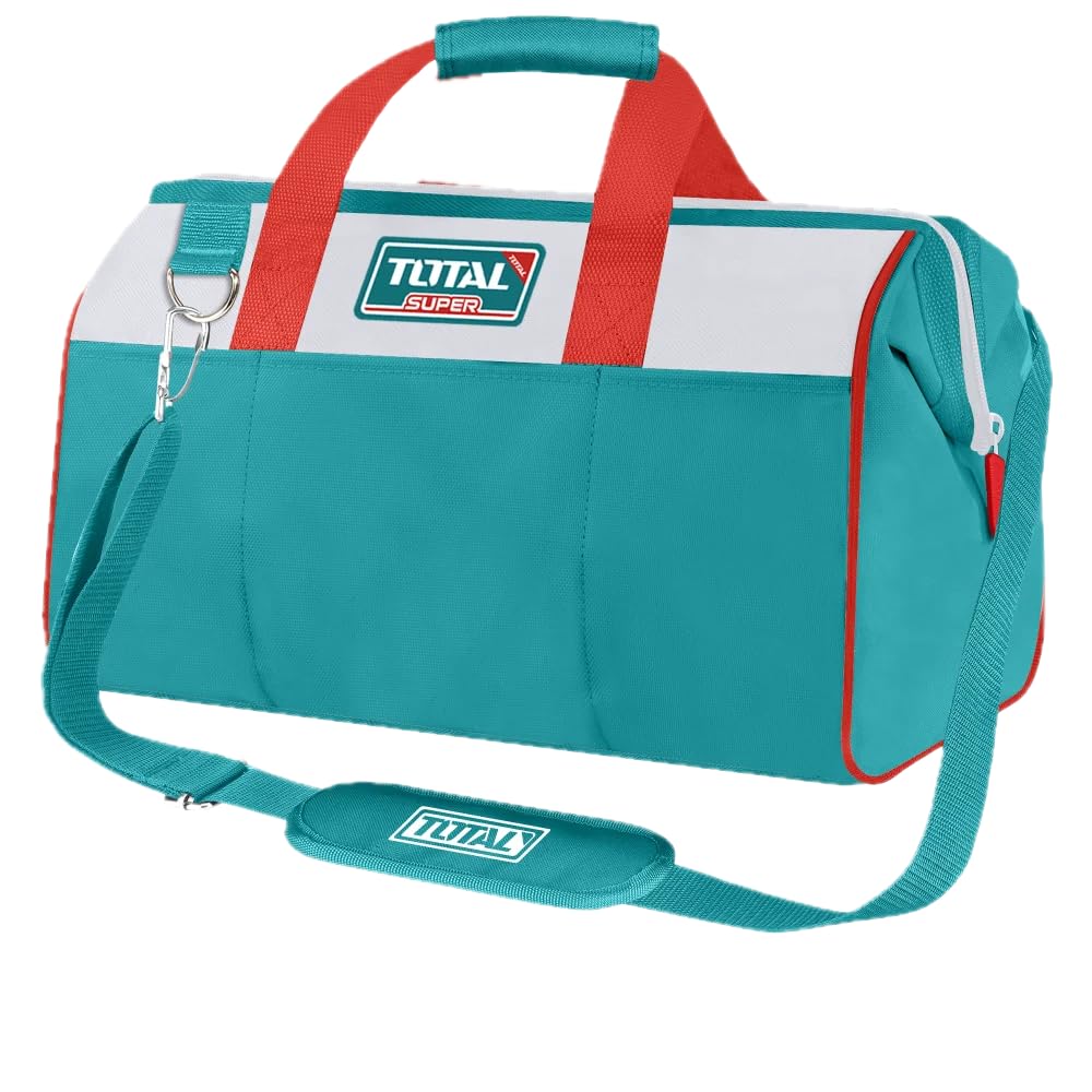 TOTAL Tool Bag, 19-Inch, 14 Pockets, 18kg Capacity, Adjustable Shoulder Straps, THT261925