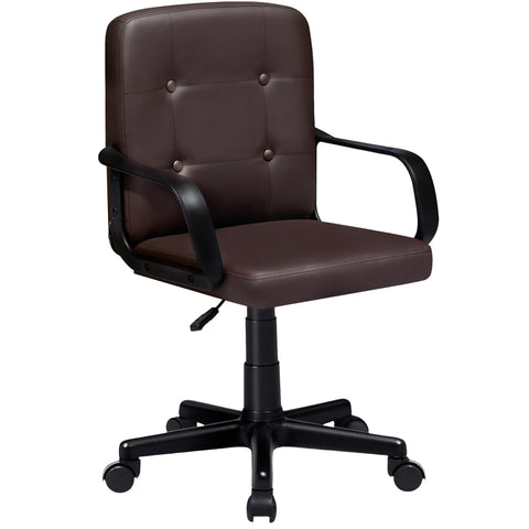 VECELO OC06-CFE Office Chair with Armrests, Coffee