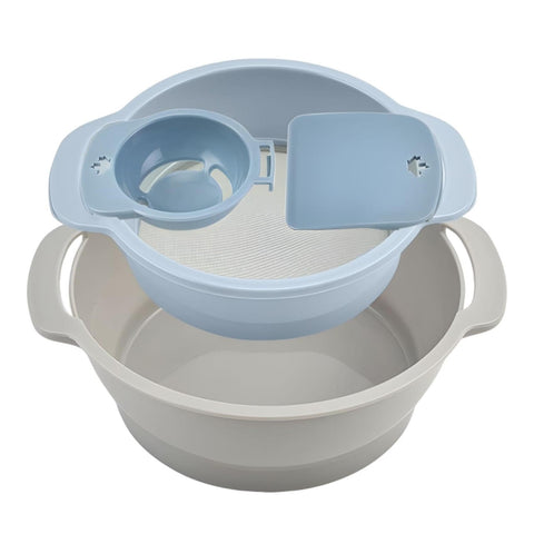 ALMEKAQUZ Pollen Sieve Set,Stackable Pollen Screen Flour Sieve Set,Flower Dry Sifter with Mesh and Bottom Harvest Bin for Kitchen Baking Pollen Collecting(4Pcs)