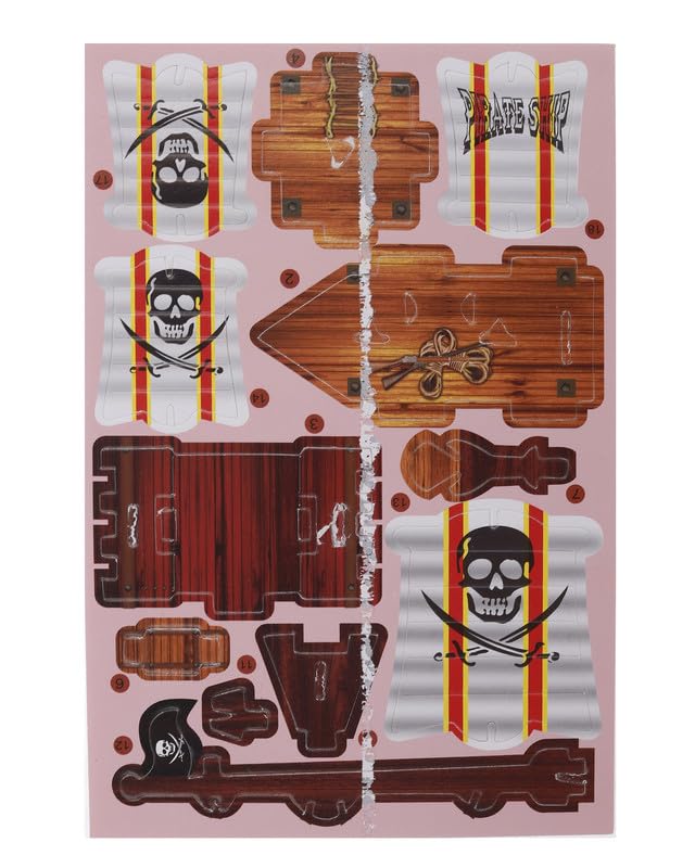 3A Ms-2611H-C Foam Pirate Ship 3D Puzzle Toy For Kids - 8-10 Years Multi Color