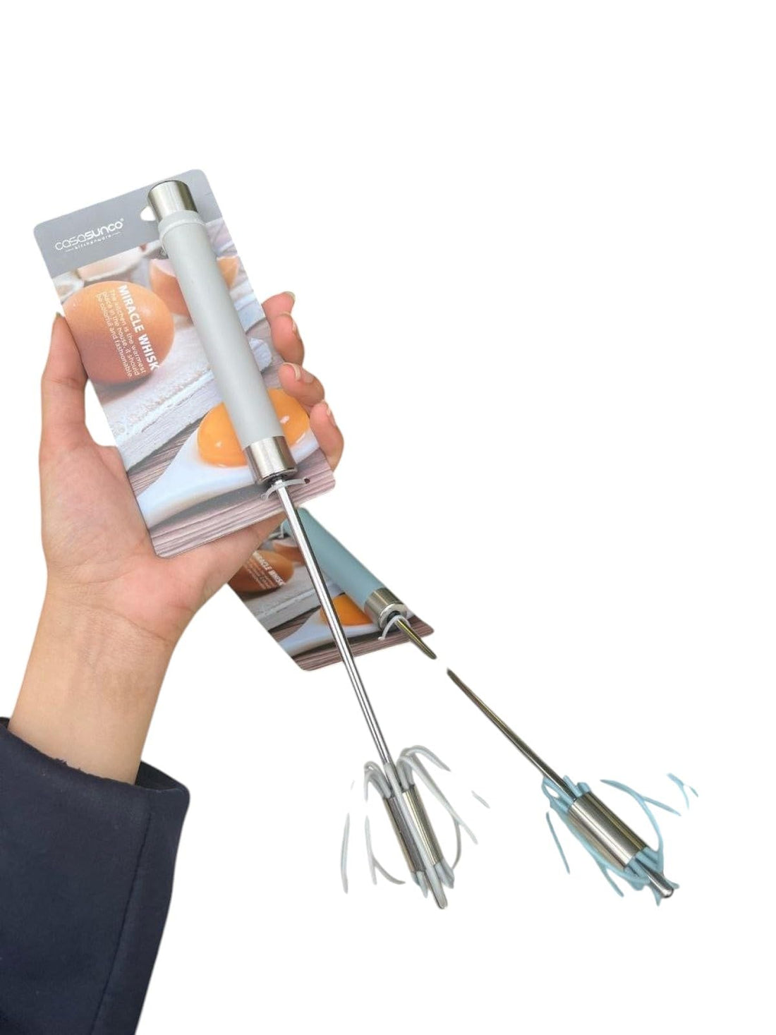 Dollar For Import Manual Egg Whisk - Grey