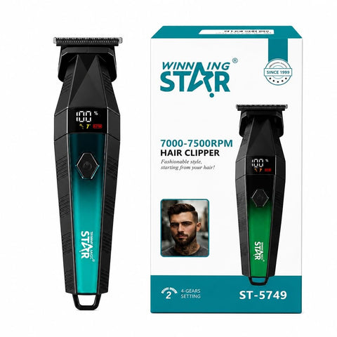WINNING STAR ST-5749 Professional Hair Clipper with Titanium Ceramic Blades & LED Display - A1-628
