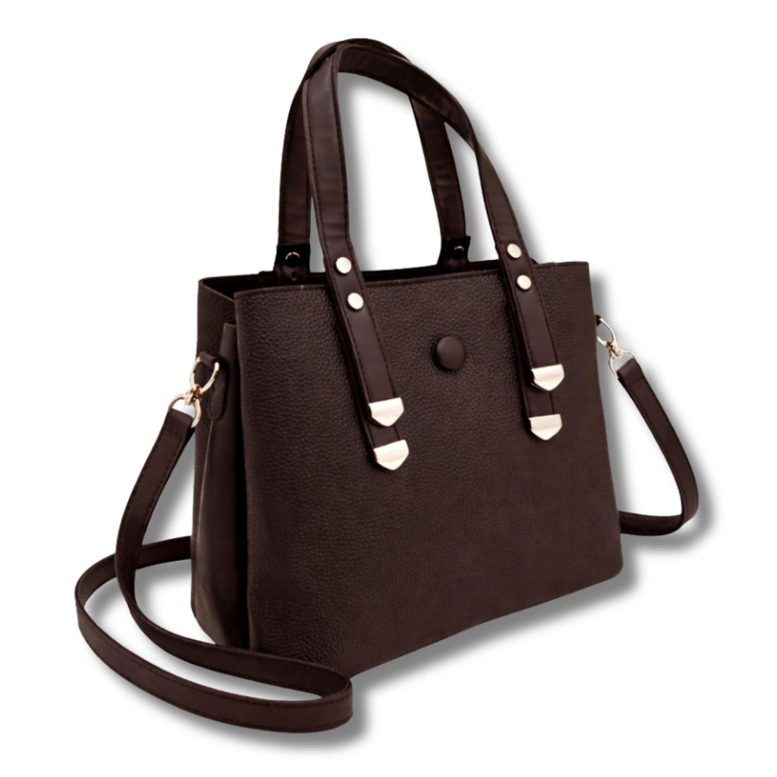 AYSLE 1637 Women’s Pebbled Leather Shoulder, Crossbody & Top Handle Bag | Removable Center Zipper Pocket | Dual Magnetic Compartments | Silver Hardware | 12 Colors | 23×28×14 CM