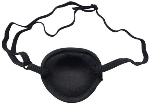 DELFINO 1 Pcs Kid's/Adult Adjustable Soft and 3D Stereo Comfortable Pirate Eye Patch, Single Eye Mask, Eye Cover for Treat Amblyopia Lazy Eye Strabismus For Adults And Children Training (S) Black