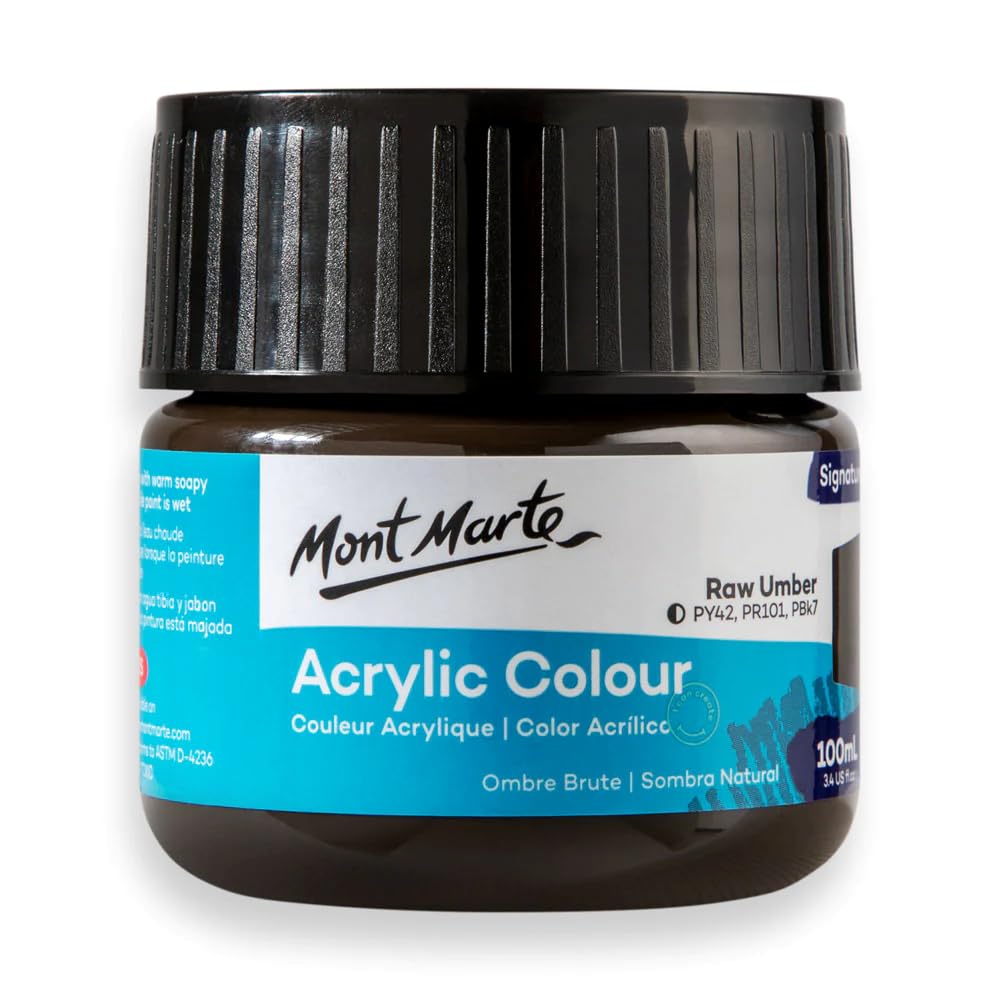 Monte Marte MSCH1028 Acrylic Colour Paint 100 ml, Raw Umber