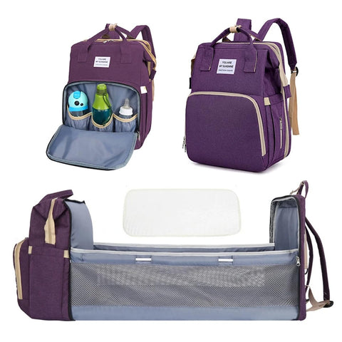 Generic Unisex Baby diaper bag with bed Modern (pack of 1)